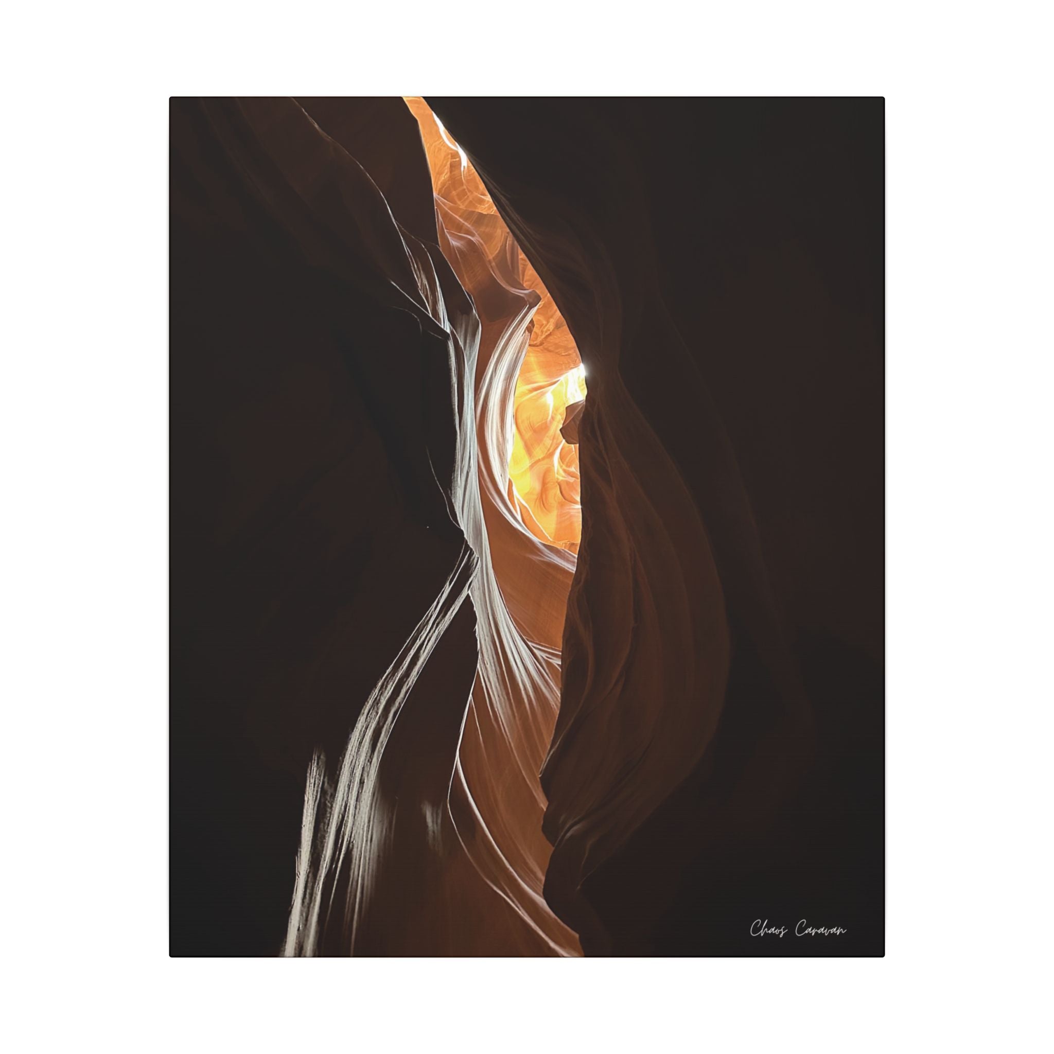Antelope Canyon "Eye" Matte Canvas Print — Stretched Wall Art