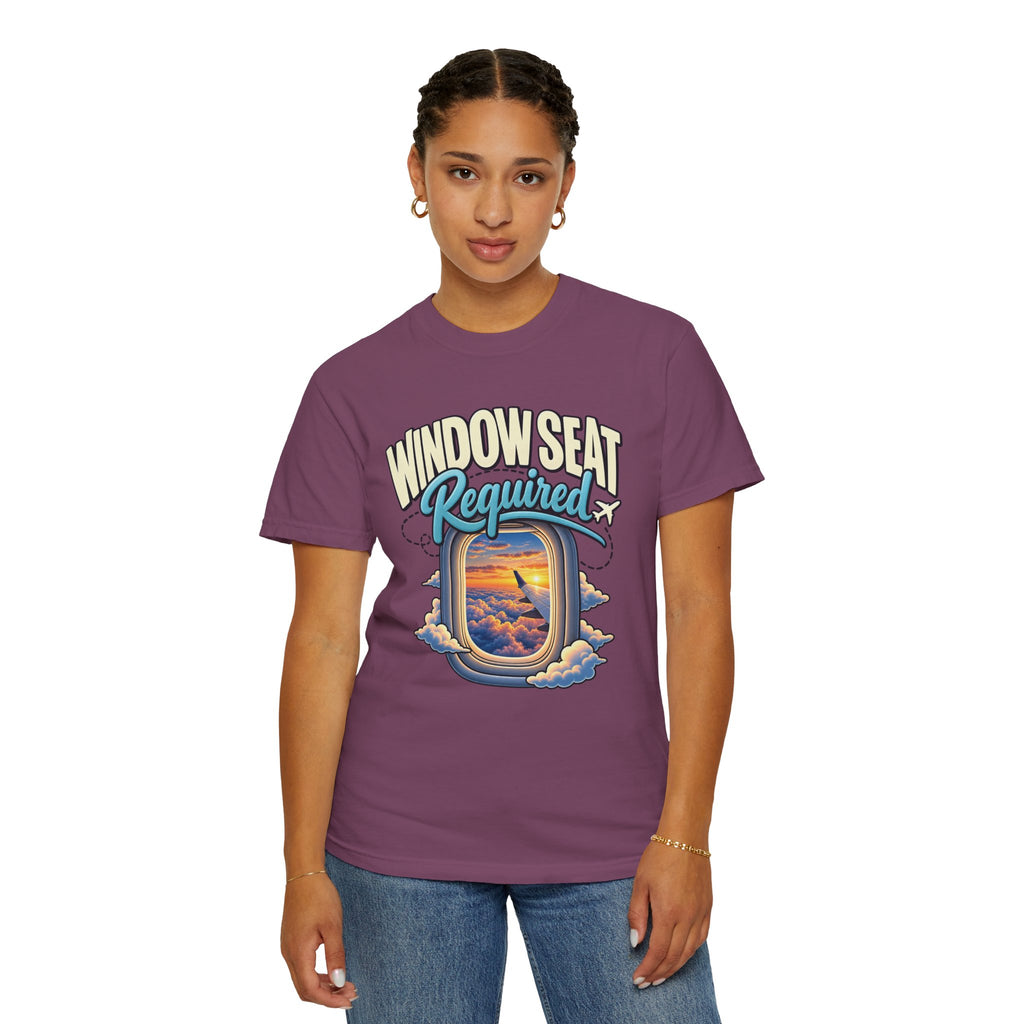 Window Seat Required T-Shirt — Vintage Airplane Window Travel Tee