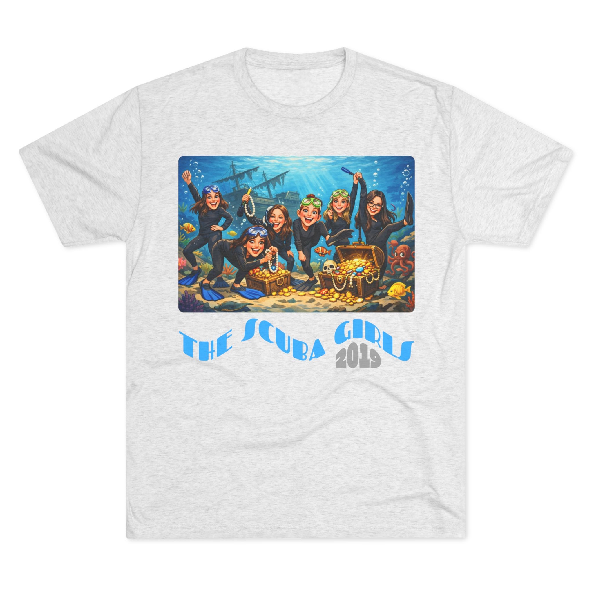 Scuba Girls 2019 Crew Tee — Underwater Treasure Dive Team T-Shirt