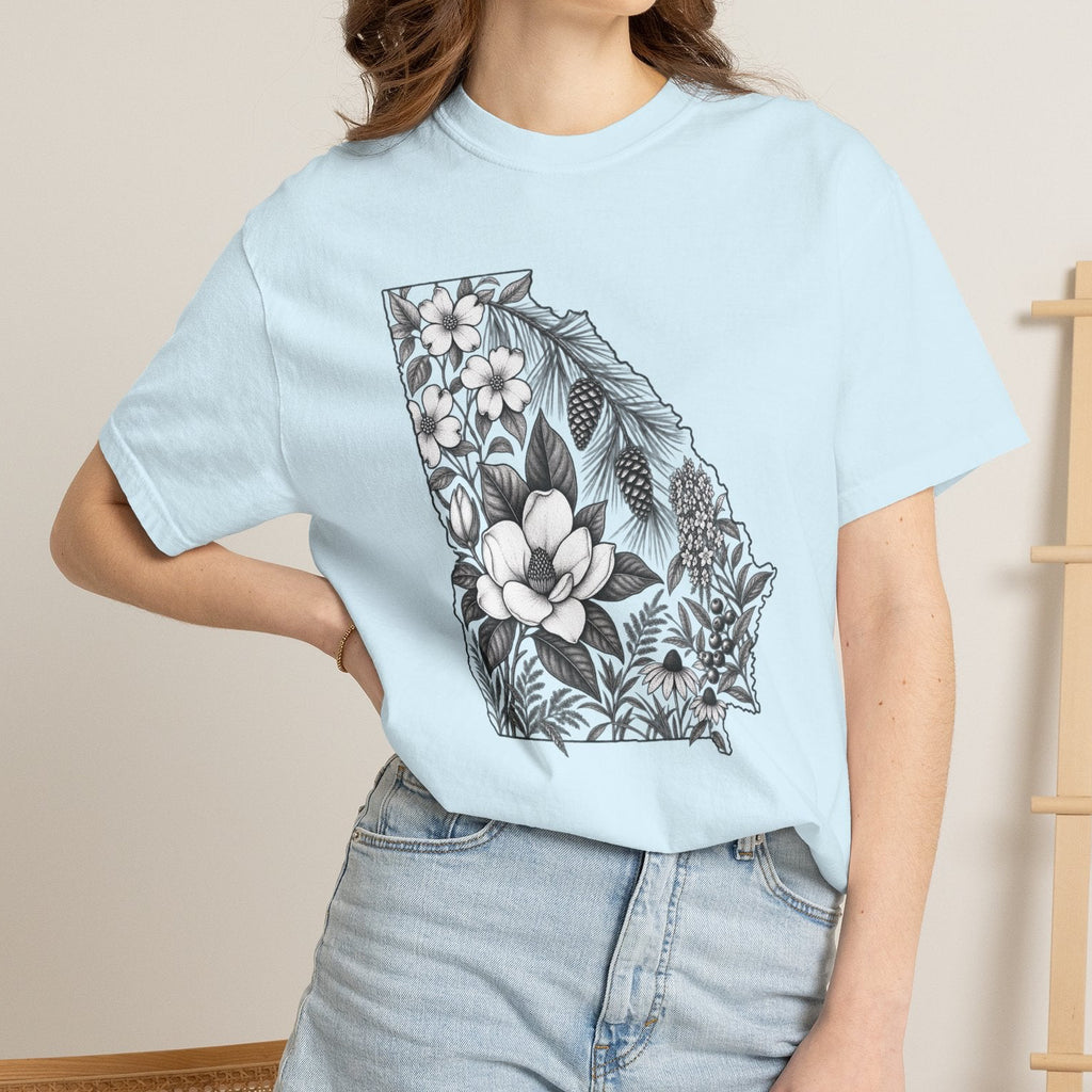 Georgia Floral State Outline T-Shirt