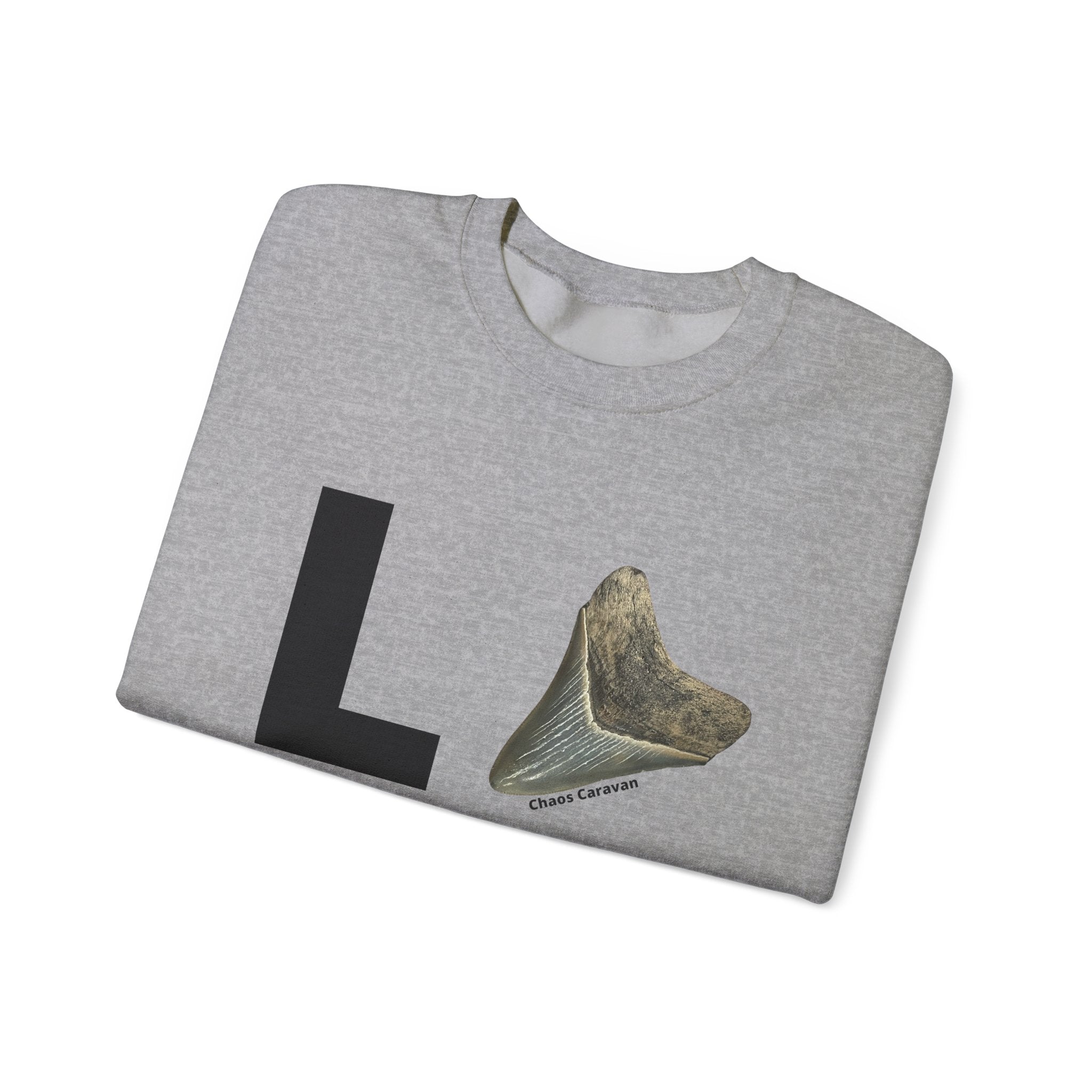 Megalodon Love Sweatshirt | Shark Tooth | Fossil | Shark Tooth Hunting | Megalodon Tooth Unisex Heavy Blend™ Crewneck Sweatshirt