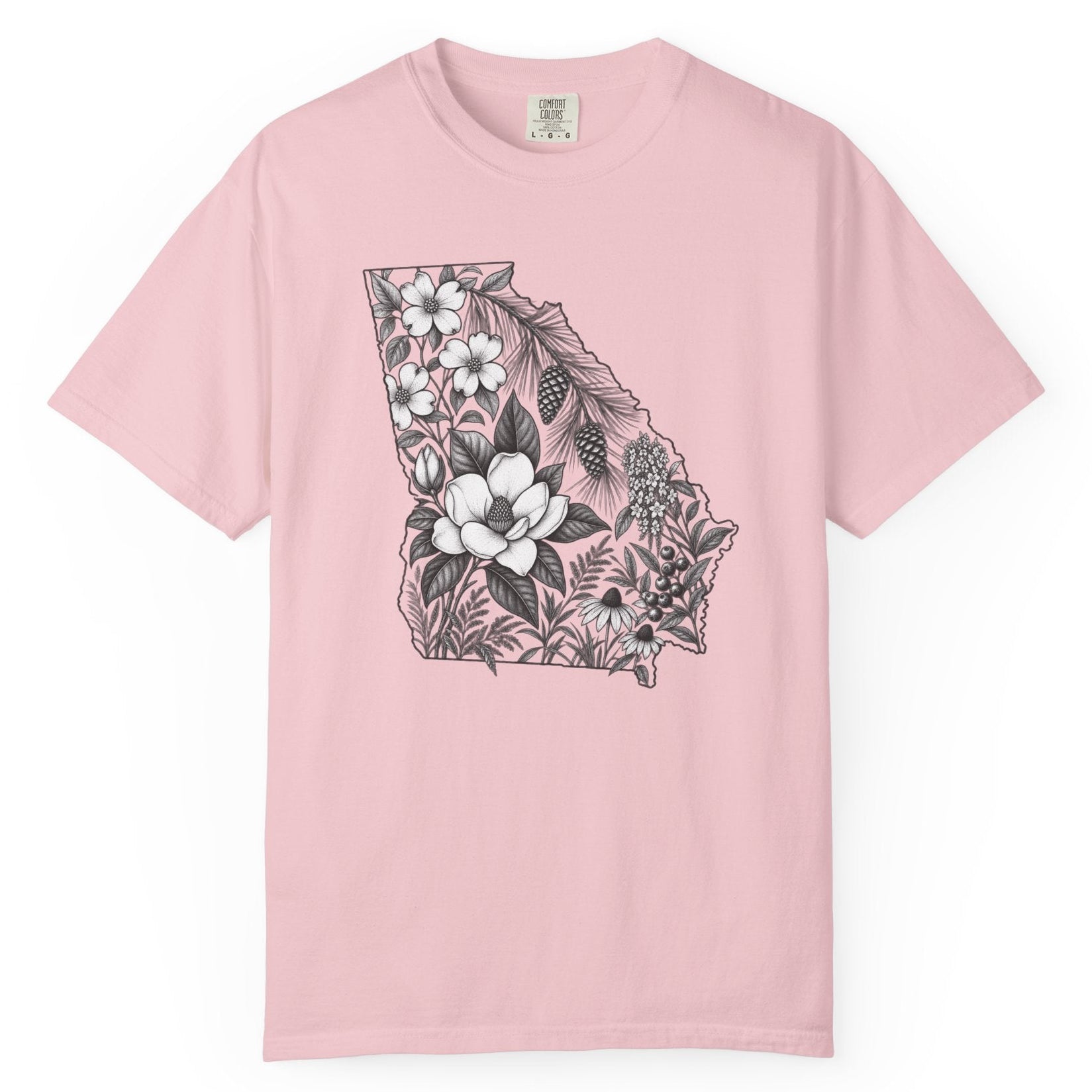 Georgia Floral State Outline T-Shirt