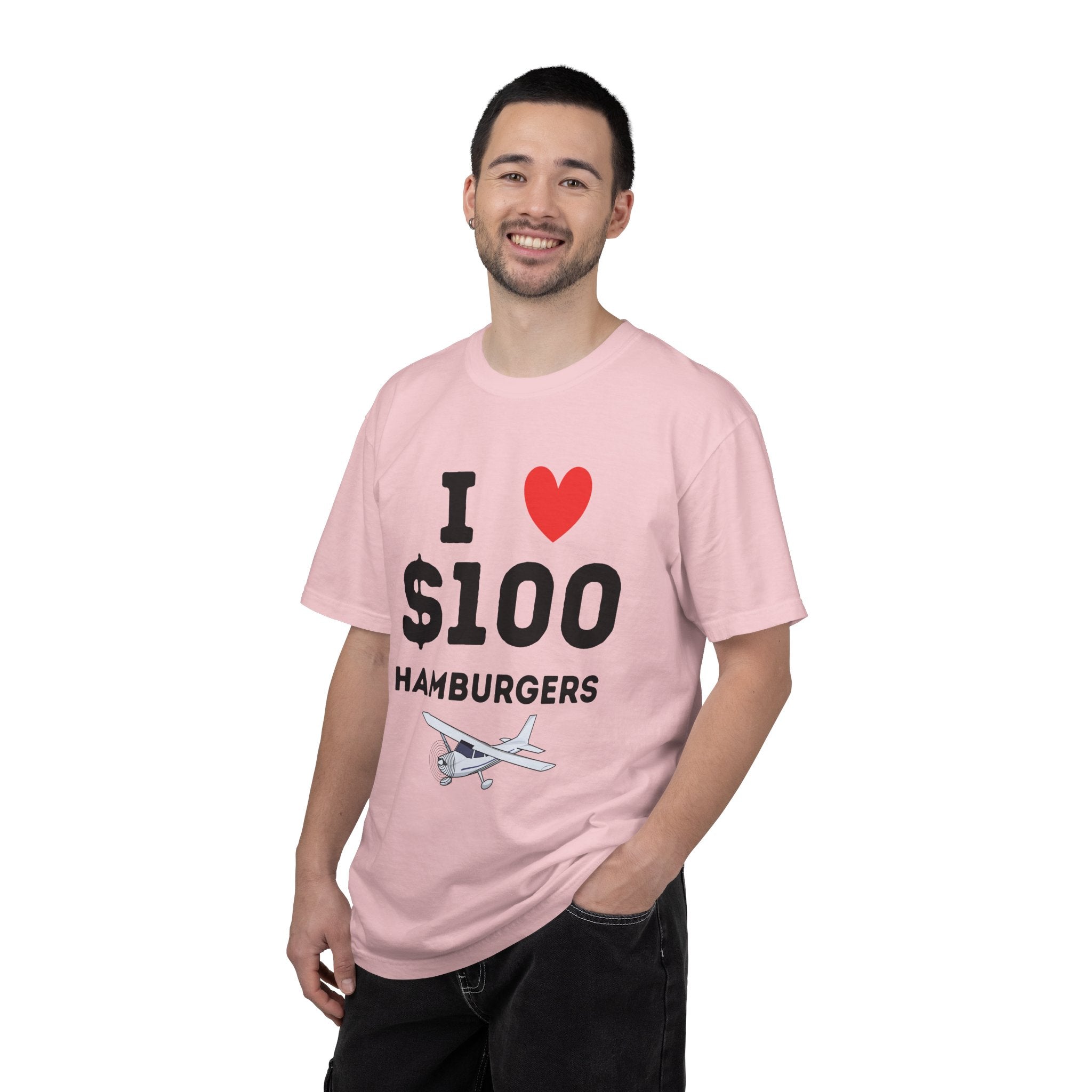 I Love $100 Hamburgers T-Shirt | Pilot Tee | Private Pilot Gear | Pilot Lunch Club