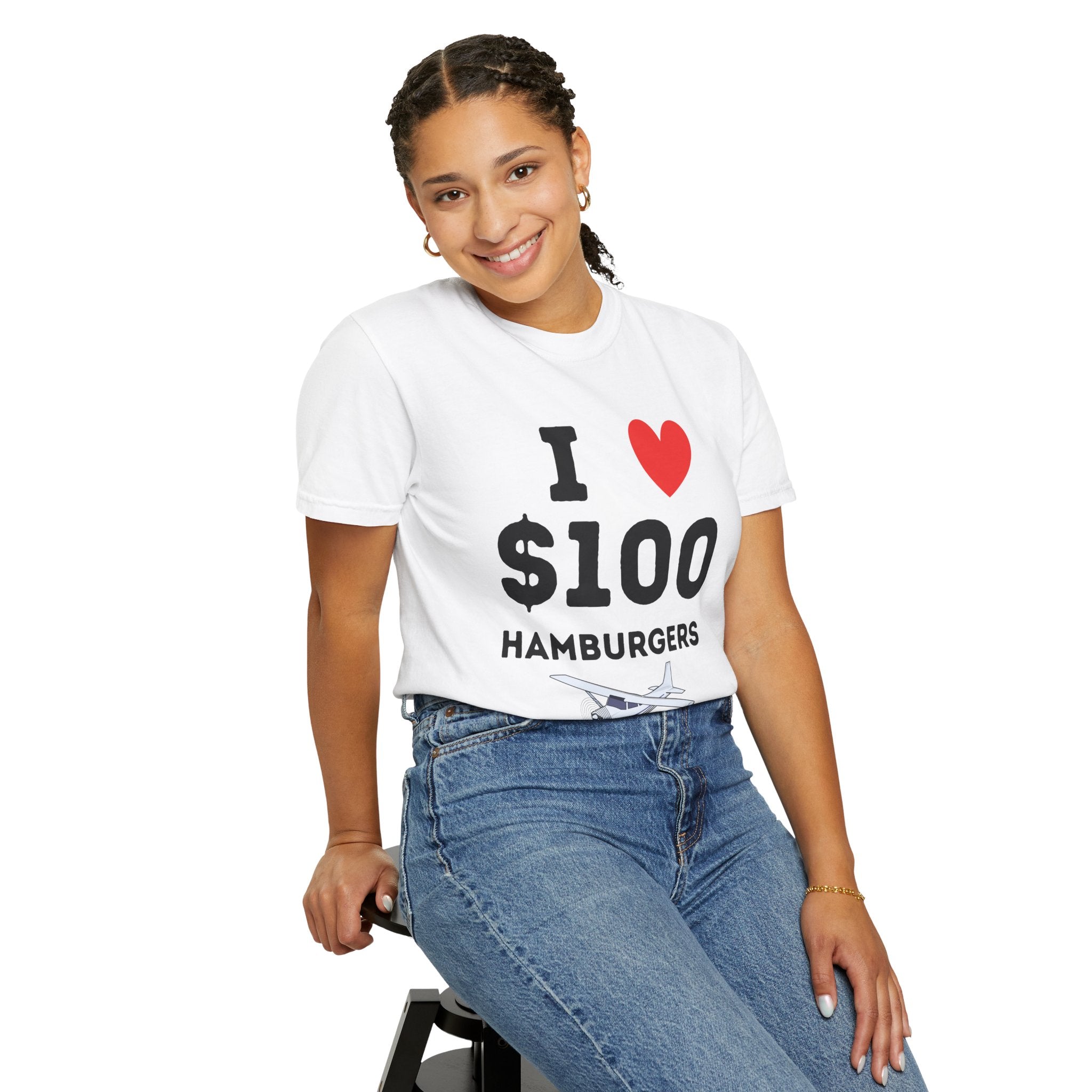 I Love $100 Hamburgers T-Shirt | Pilot Tee | Private Pilot Gear | Pilot Lunch Club