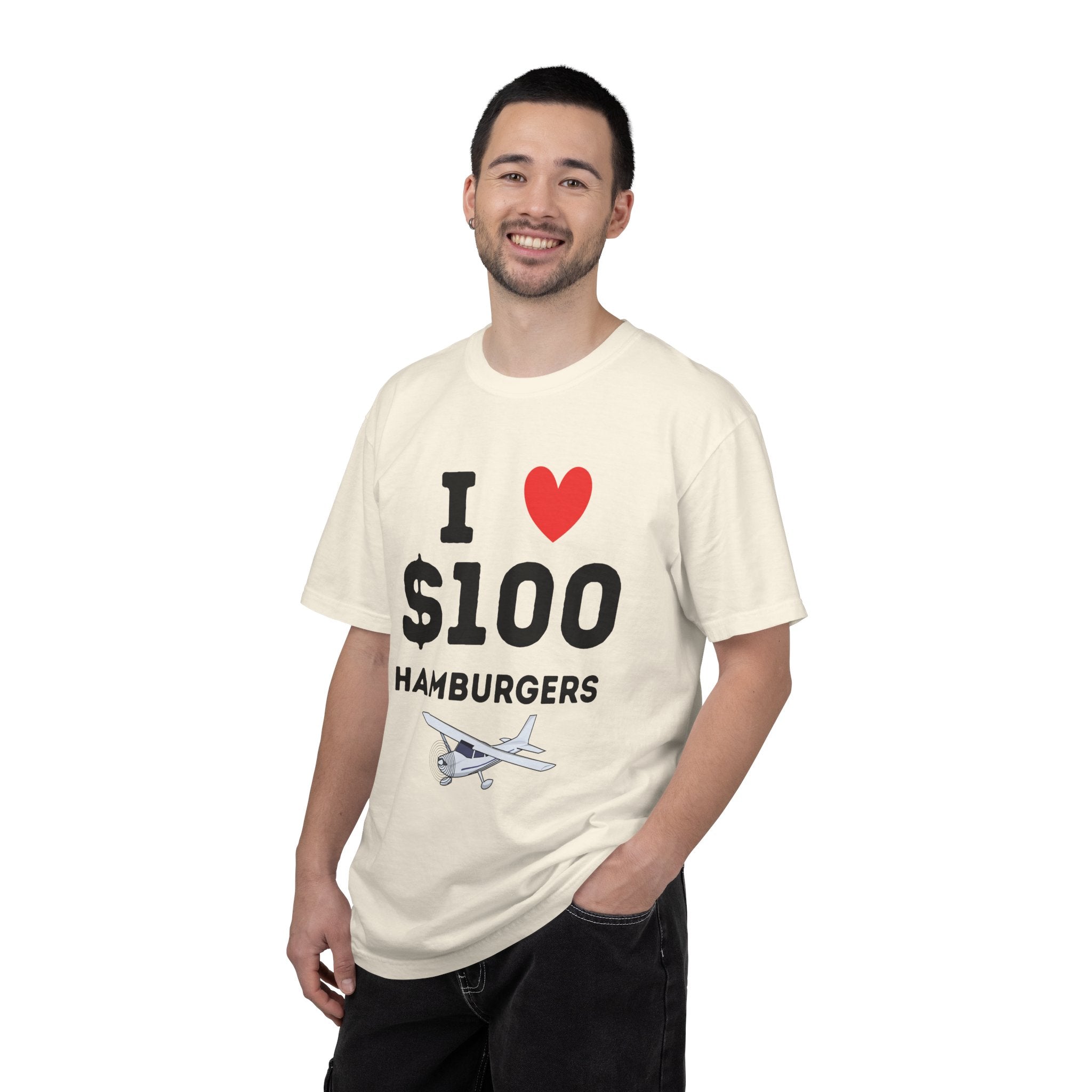 I Love $100 Hamburgers T-Shirt | Pilot Tee | Private Pilot Gear | Pilot Lunch Club