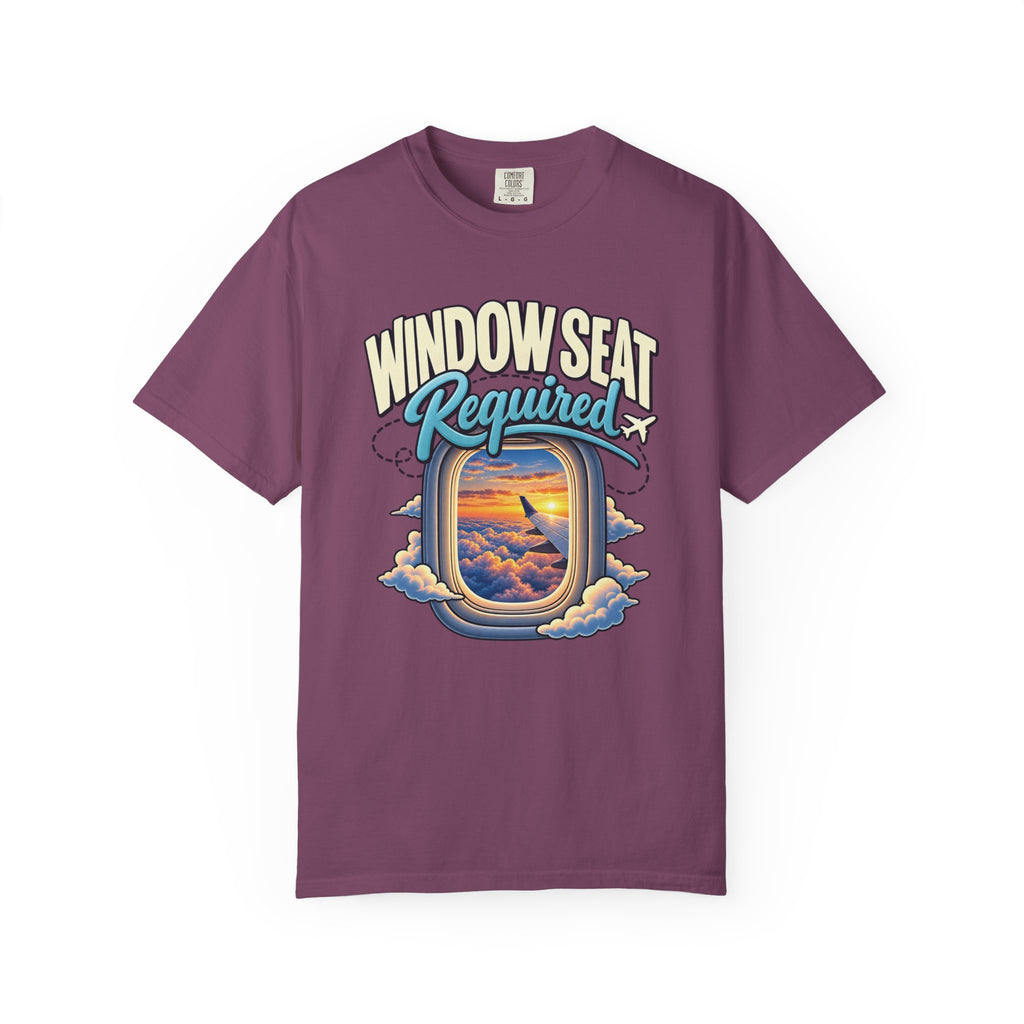 Window Seat Required T-Shirt — Vintage Airplane Window Travel Tee