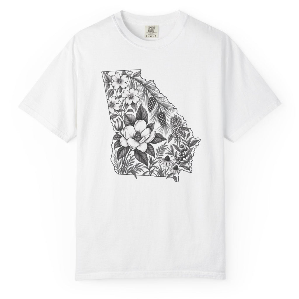 Georgia Floral State Outline T-Shirt