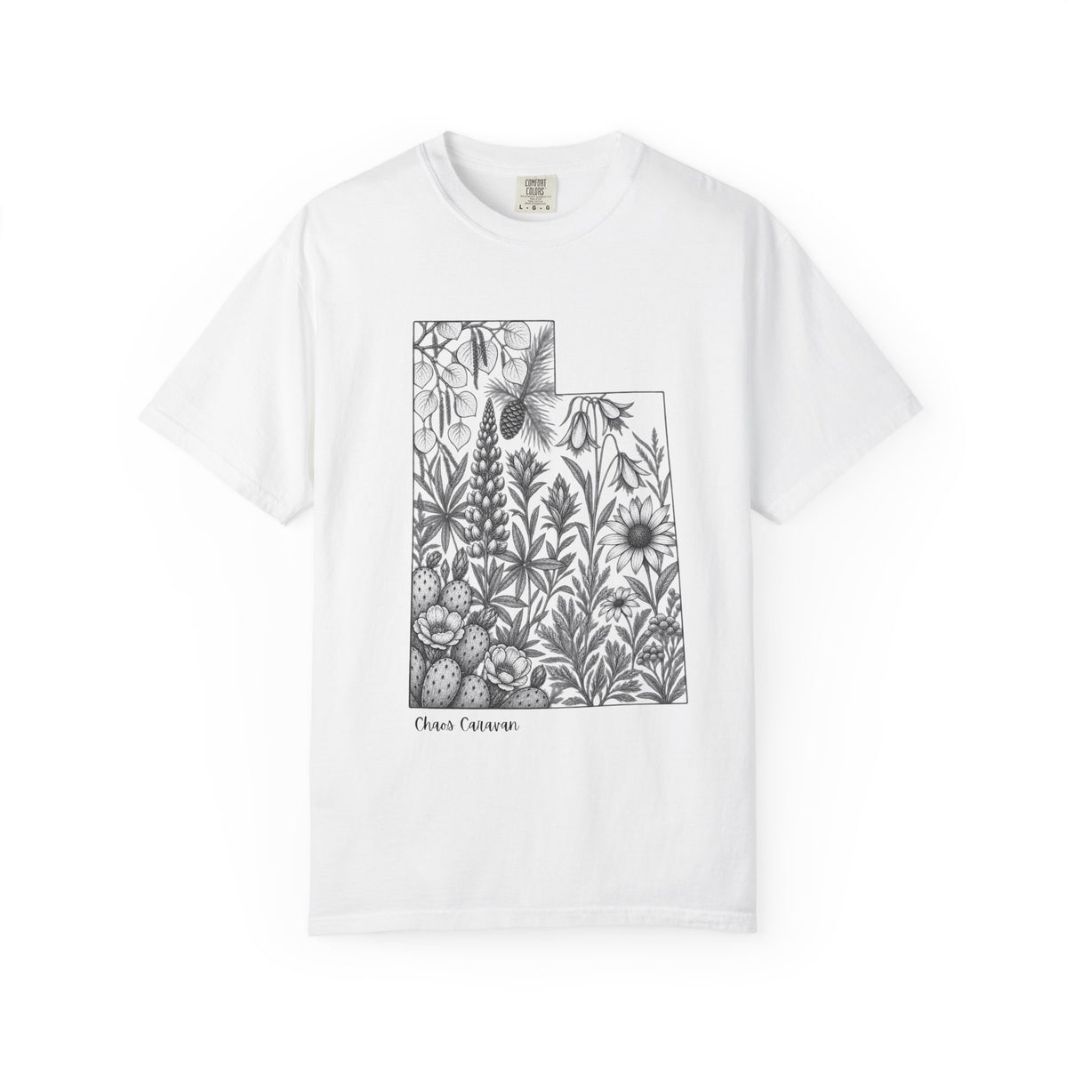 Utah Floral State T-Shirt — Wildflower Illustration