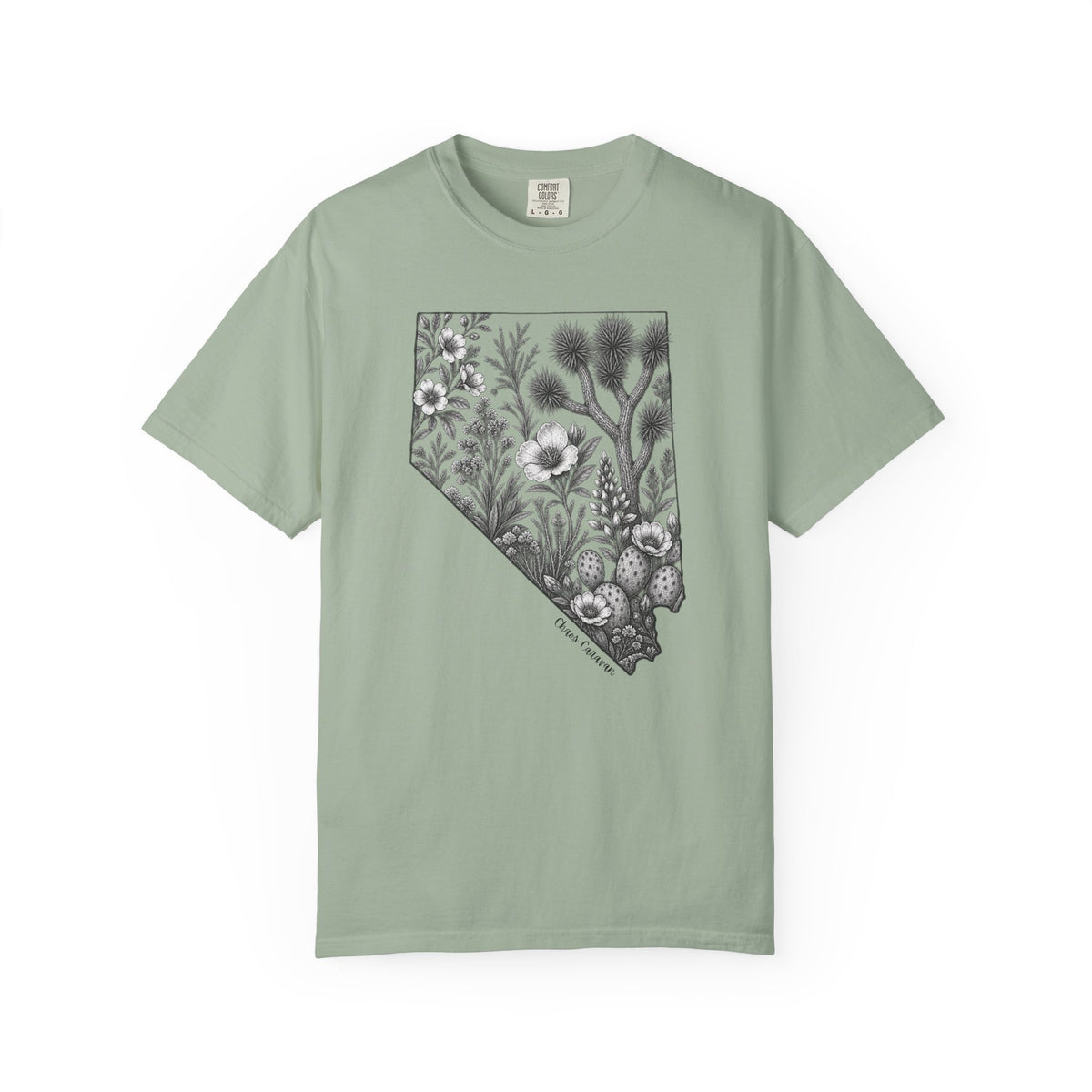 Nevada Desert Flora T-Shirt — Botanical State Silhouette Tee