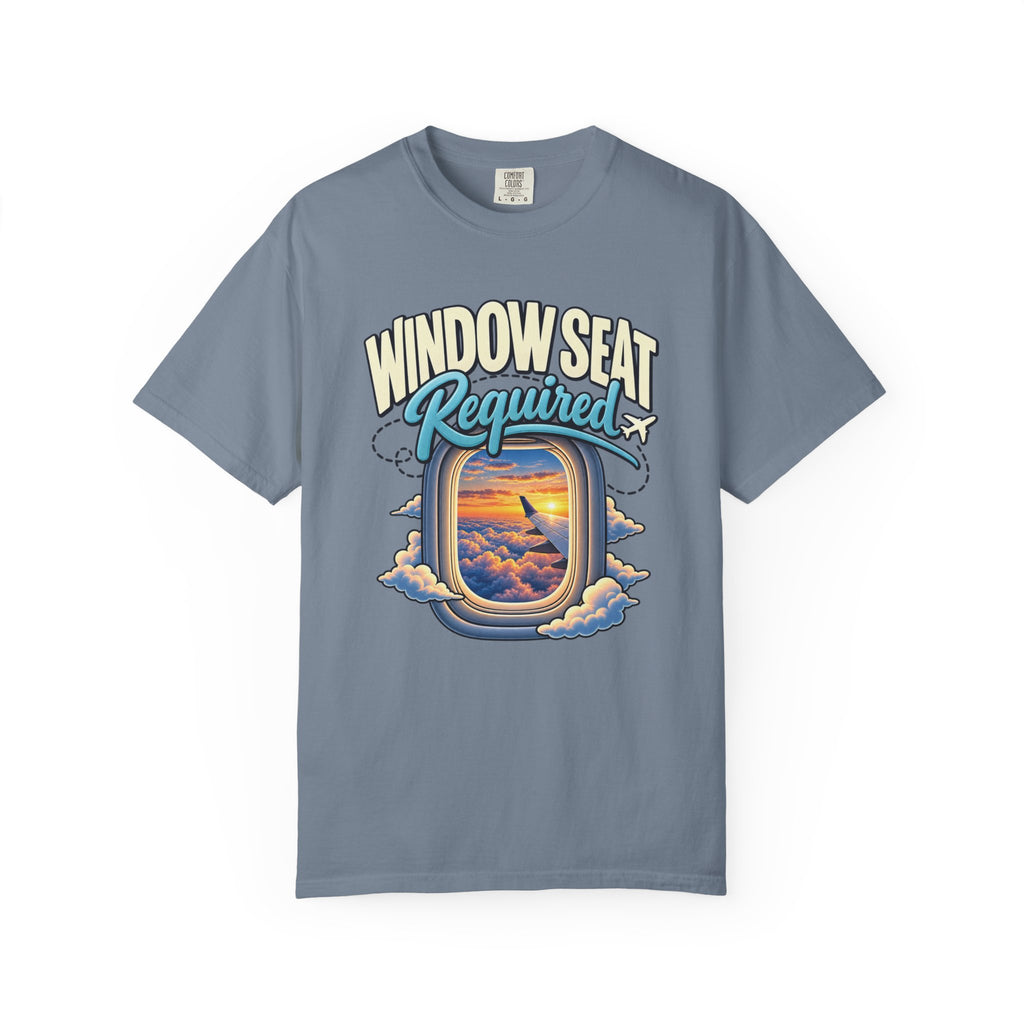 Window Seat Required T-Shirt — Vintage Airplane Window Travel Tee