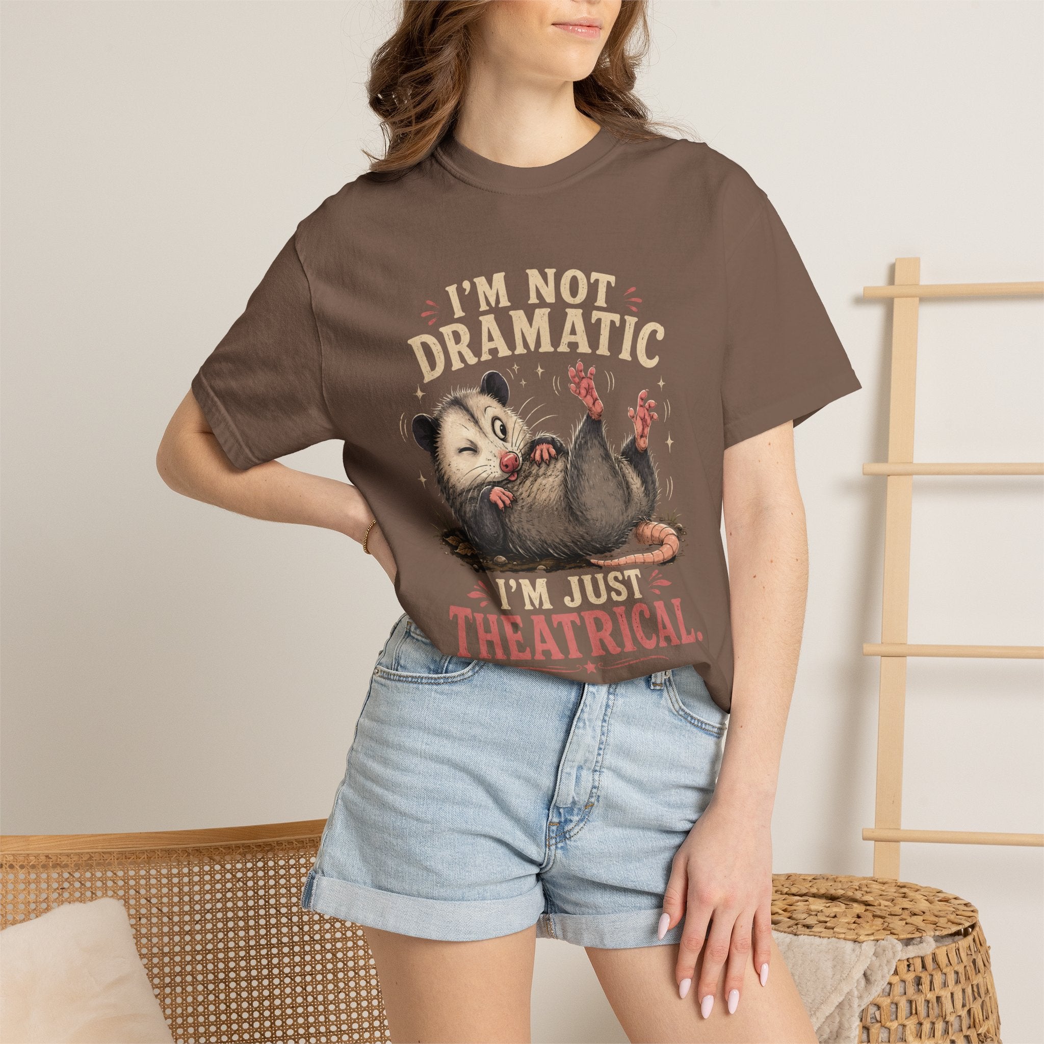 I'm Not Dramatic I'm Just Theatrical T-Shirt — Cute Opossum Graphic Tee