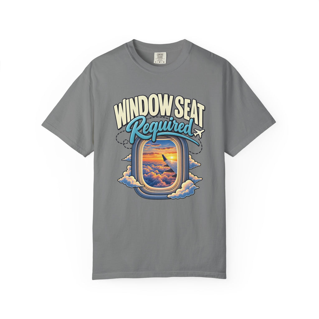 Window Seat Required T-Shirt — Vintage Airplane Window Travel Tee