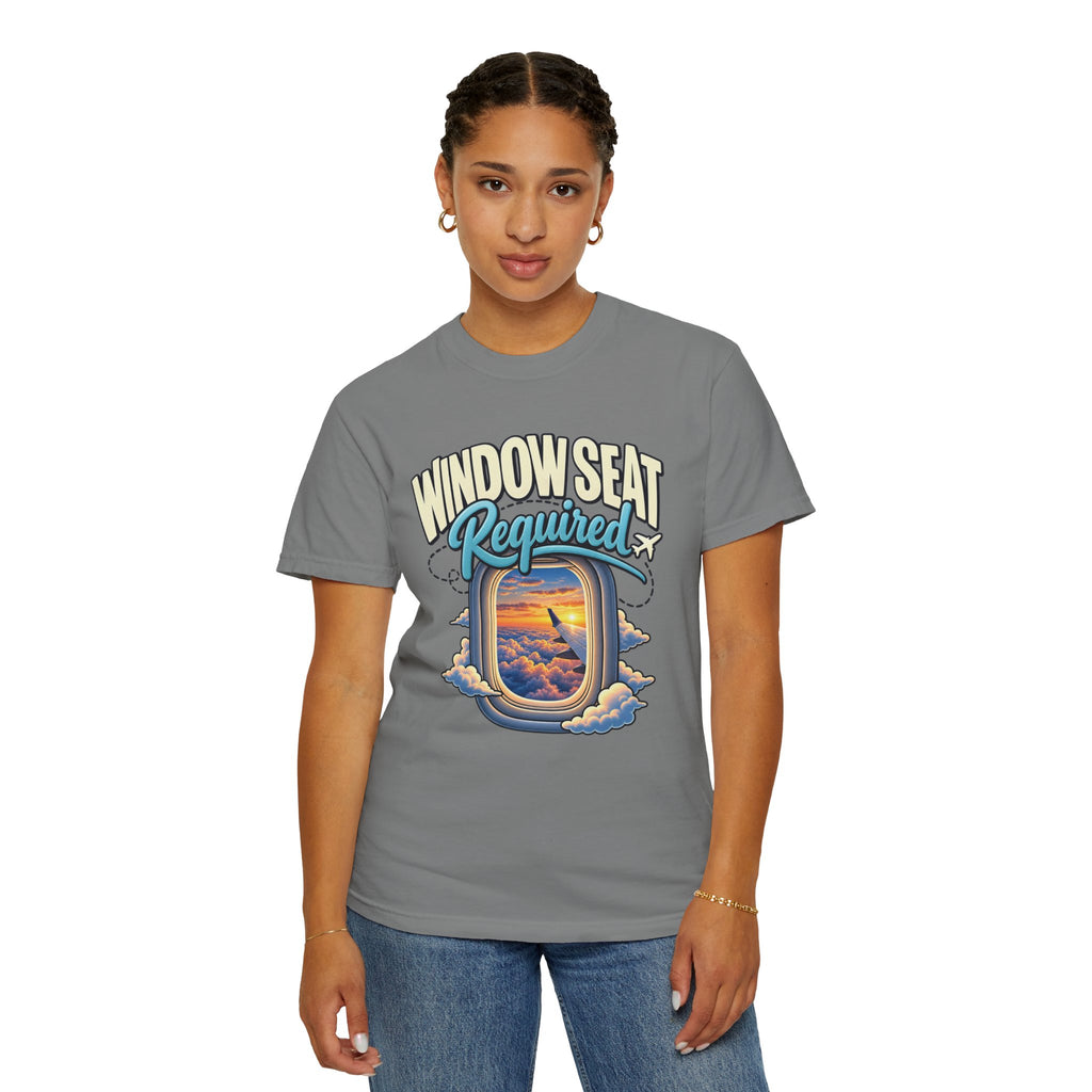 Window Seat Required T-Shirt — Vintage Airplane Window Travel Tee