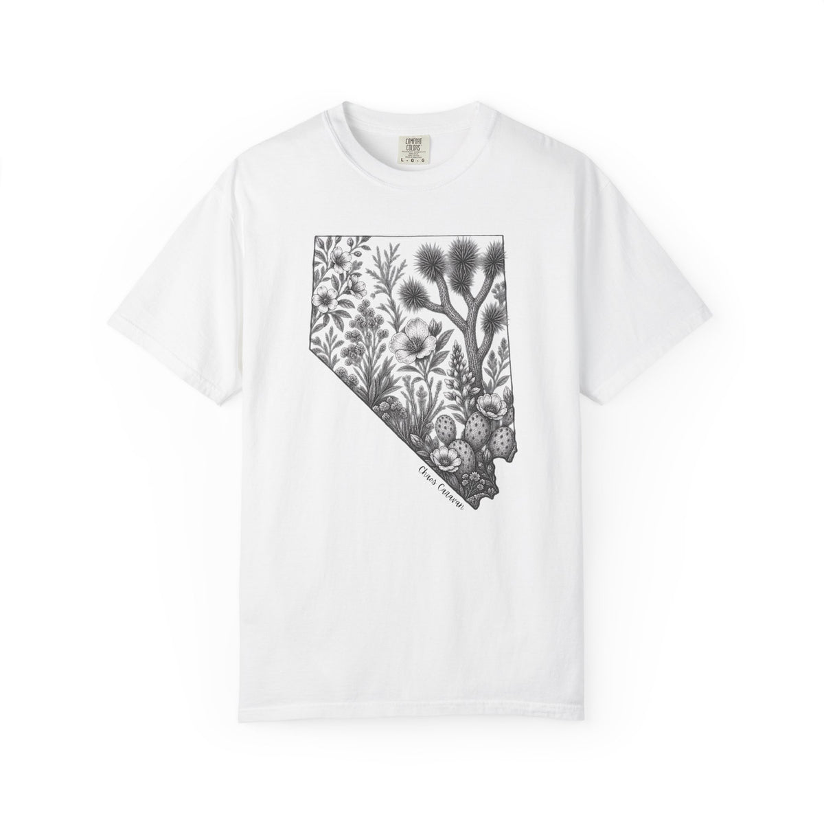 Nevada Desert Flora T-Shirt — Botanical State Silhouette Tee