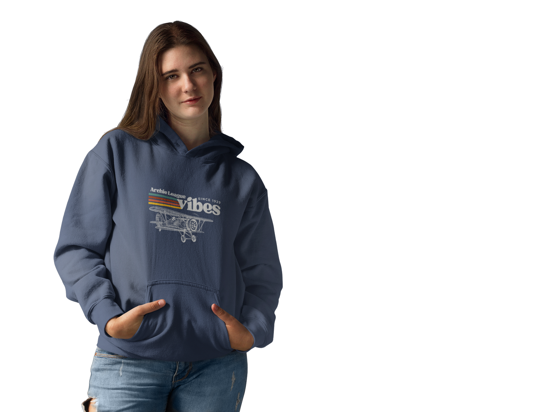 Air Traffic Controller Retro Vintage Airplane Hooded Sweatshirt — First Air Traffic Controller Tribute