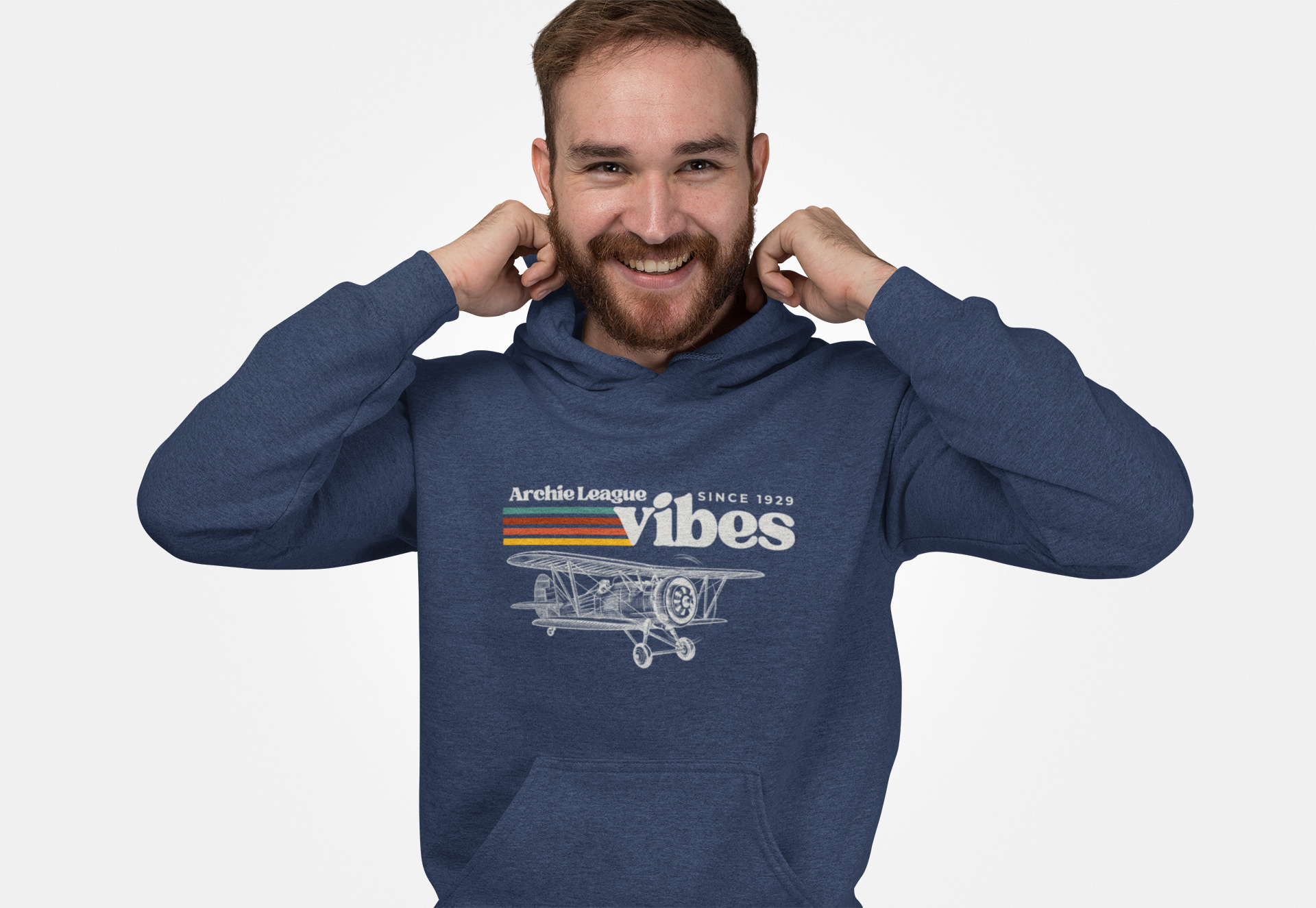 Air Traffic Controller Retro Vintage Airplane Hooded Sweatshirt — First Air Traffic Controller Tribute