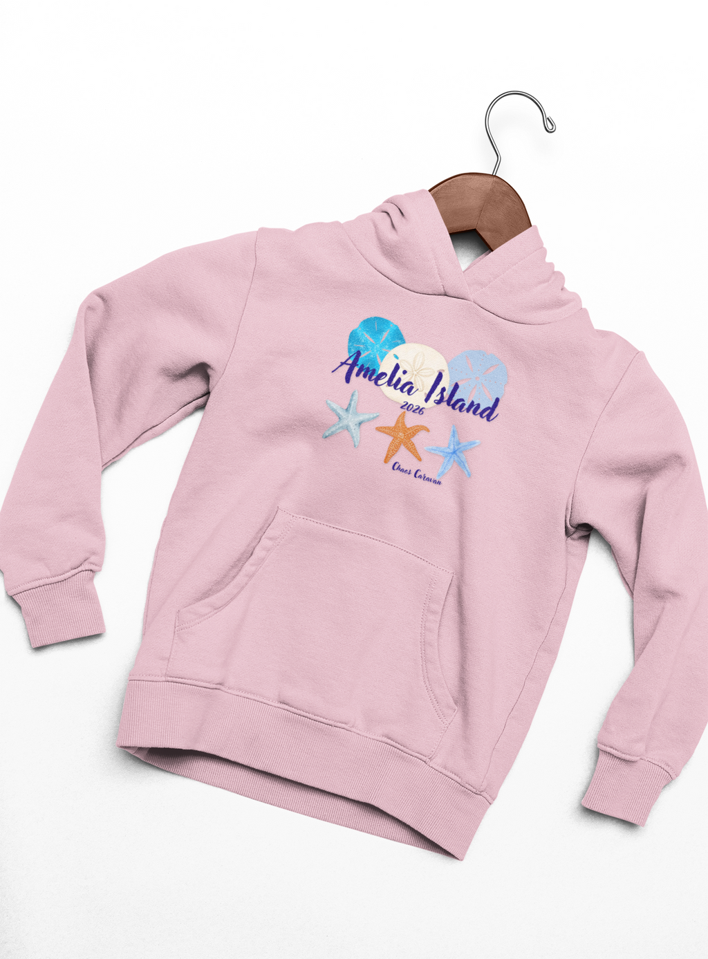 Amelia Island Hoodie — Beach Sand Dollar Starfish Graphic Sweatshirt