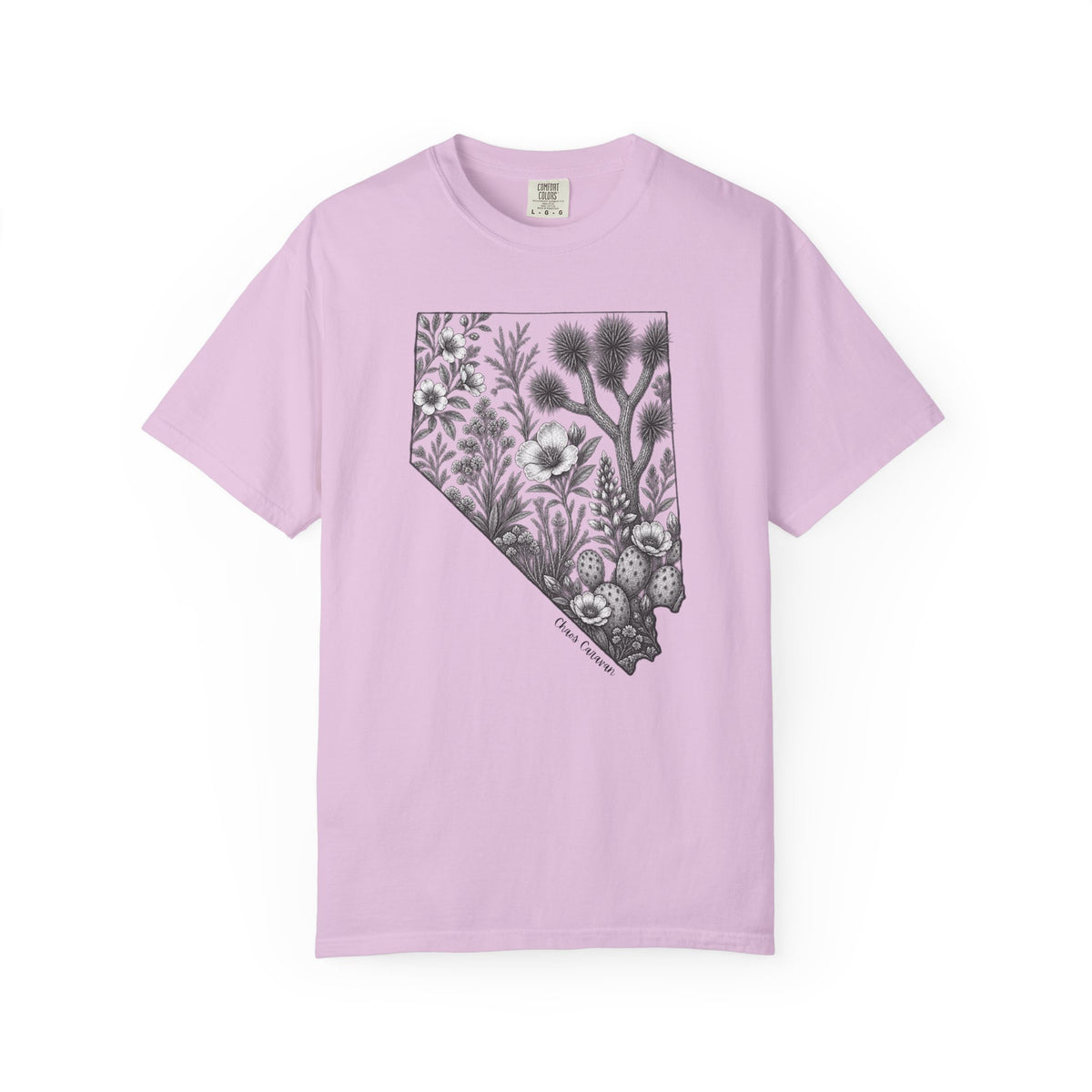 Nevada Desert Flora T-Shirt — Botanical State Silhouette Tee