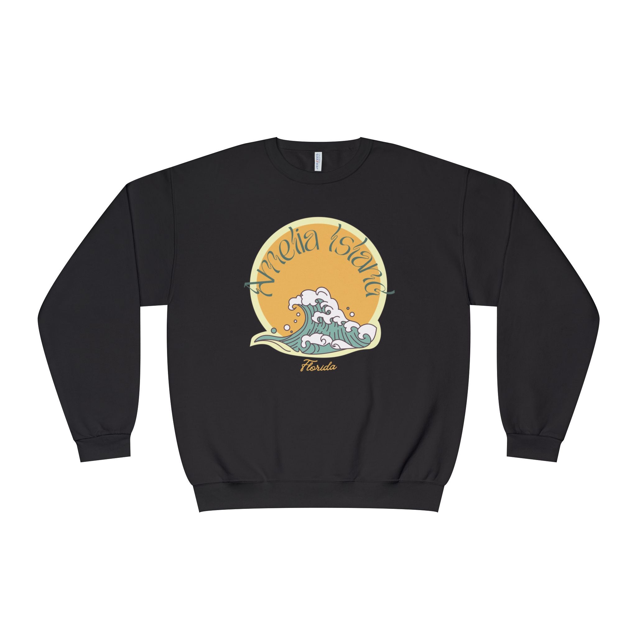 Retro Amelia Island Wave Crewneck Sweatshirt