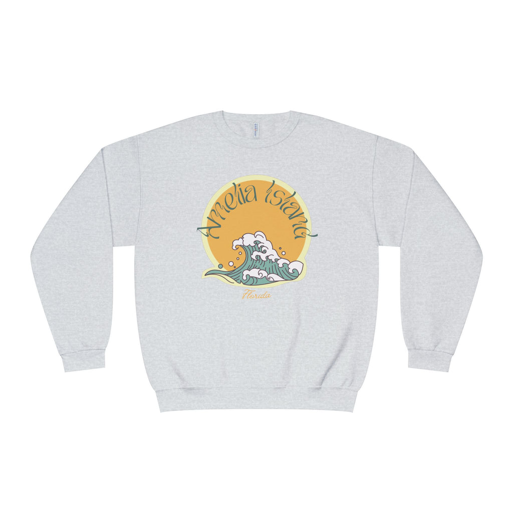 Retro Amelia Island Wave Crewneck Sweatshirt