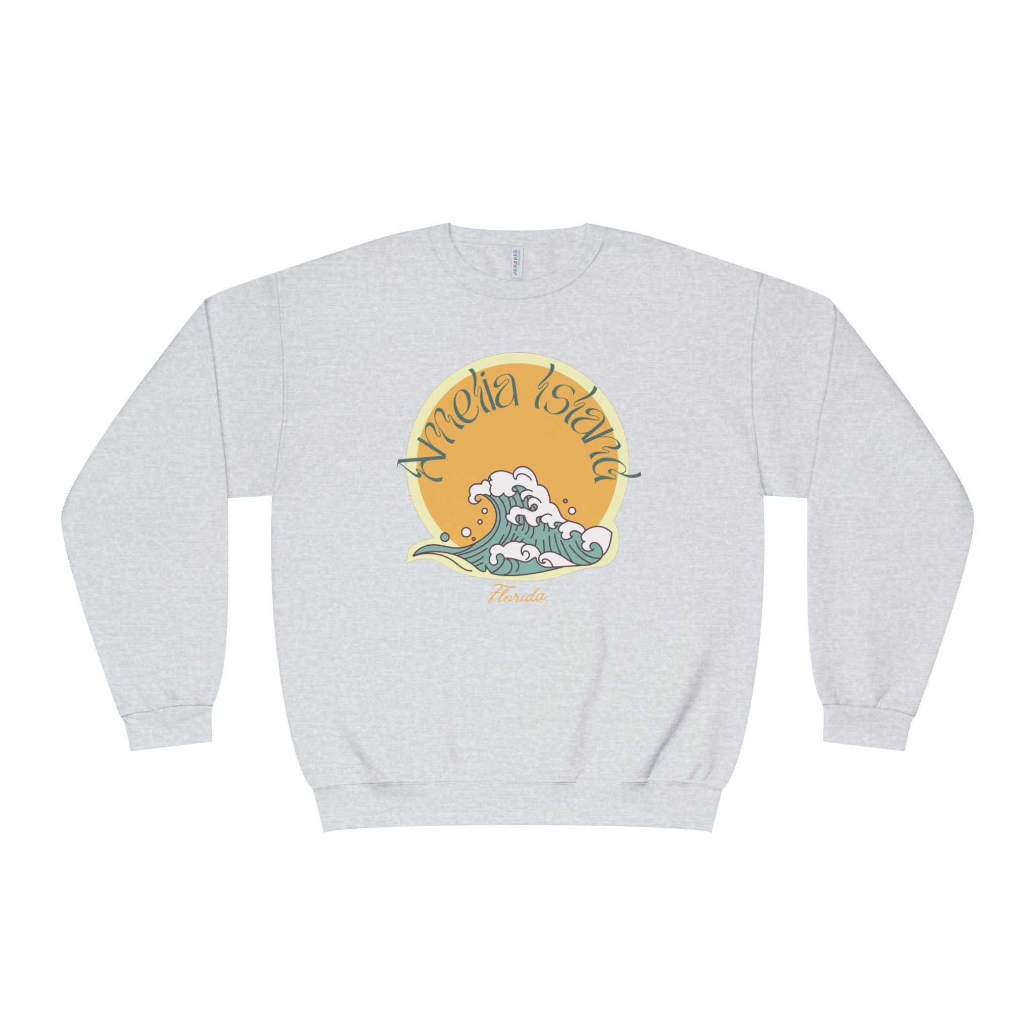 Retro Amelia Island Wave Crewneck Sweatshirt
