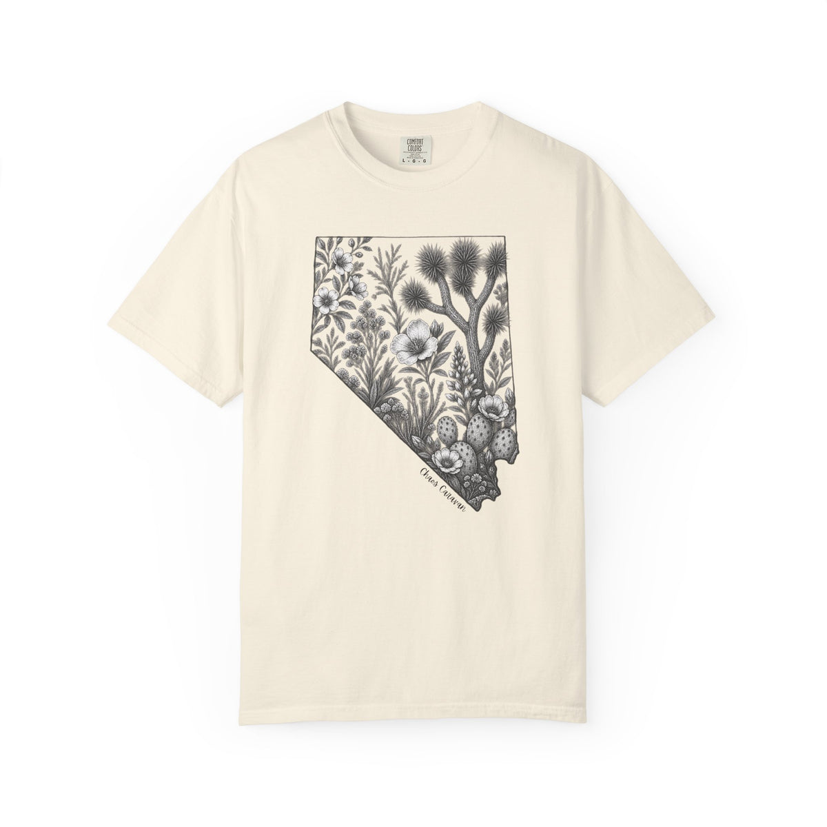 Nevada Desert Flora T-Shirt — Botanical State Silhouette Tee
