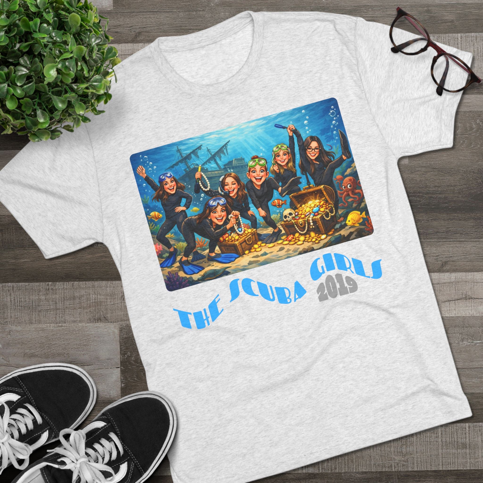 Scuba Girls 2019 Crew Tee — Underwater Treasure Dive Team T-Shirt