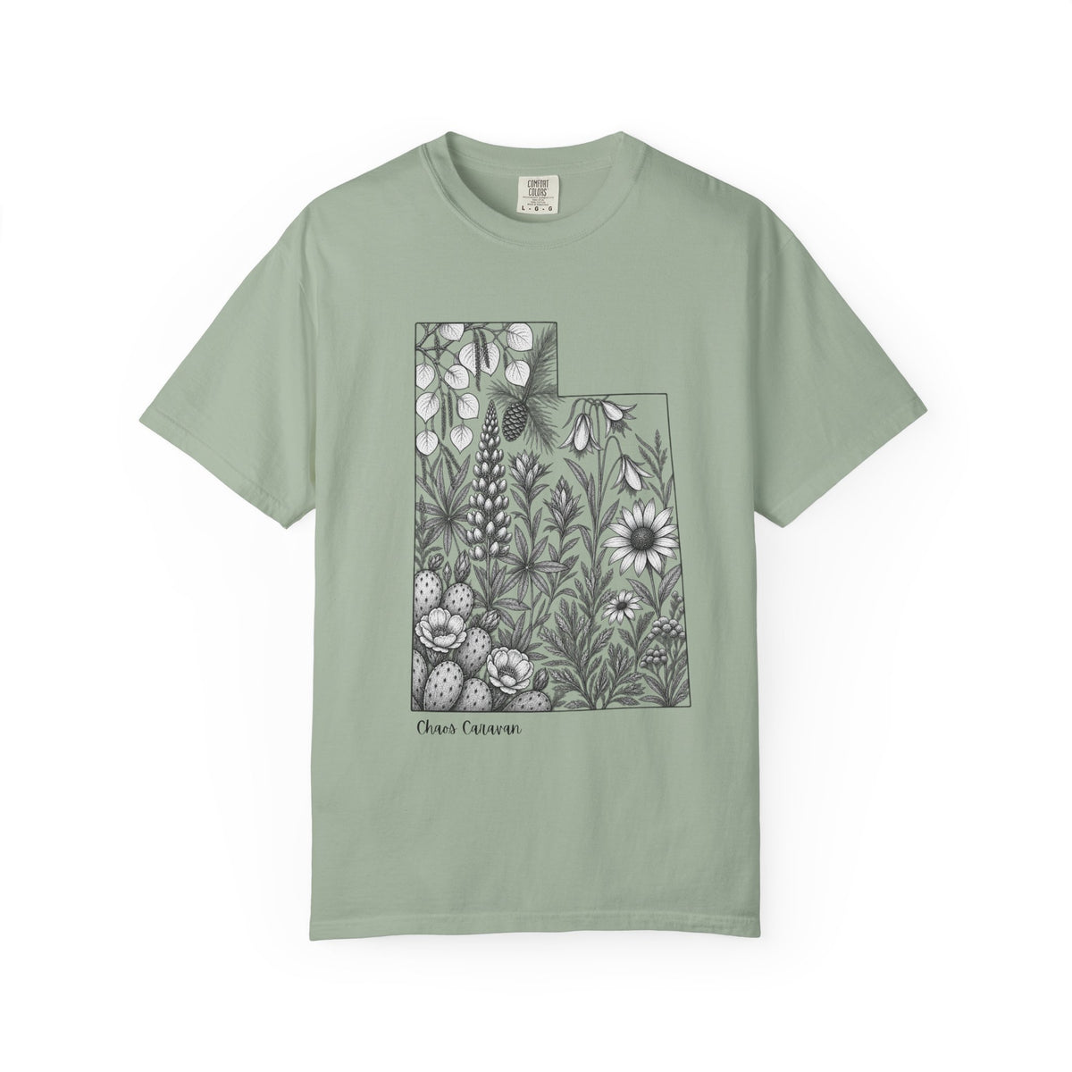 Utah Floral State T-Shirt — Wildflower Illustration