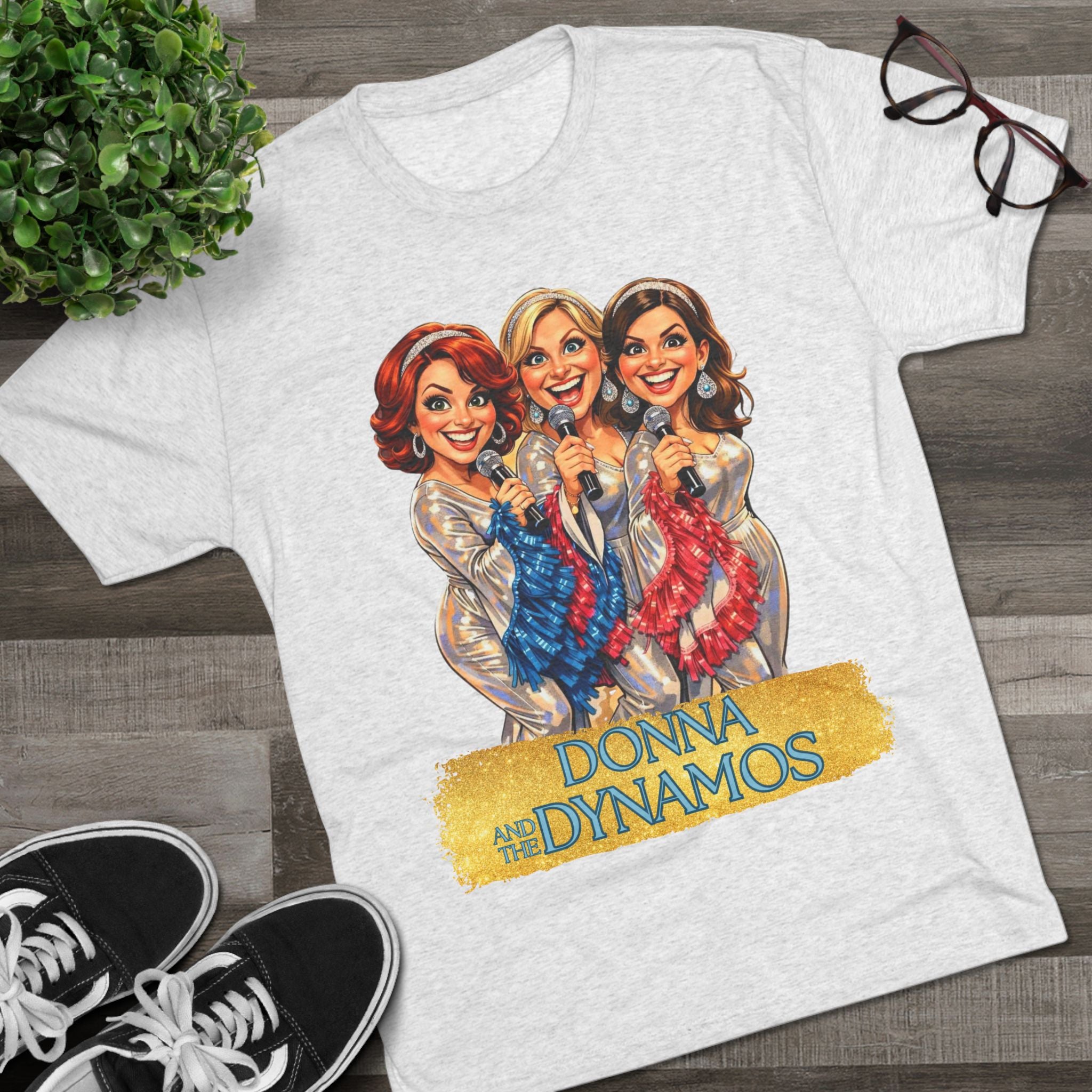 Donna and The Dynamos Graphic Tee — Retro Girl Group Concert Shirt