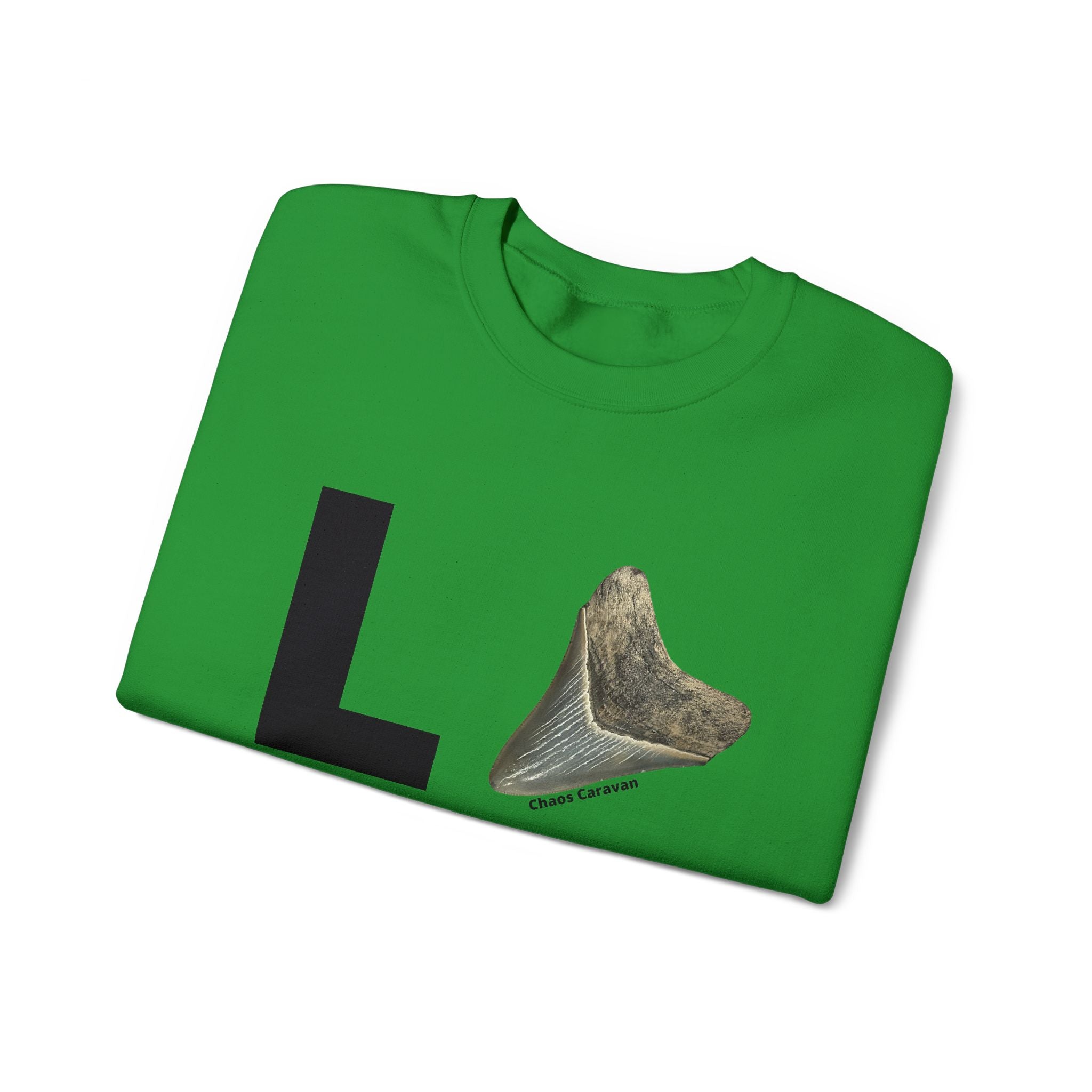 Megalodon Love Sweatshirt | Shark Tooth | Fossil | Shark Tooth Hunting | Megalodon Tooth Unisex Heavy Blend™ Crewneck Sweatshirt