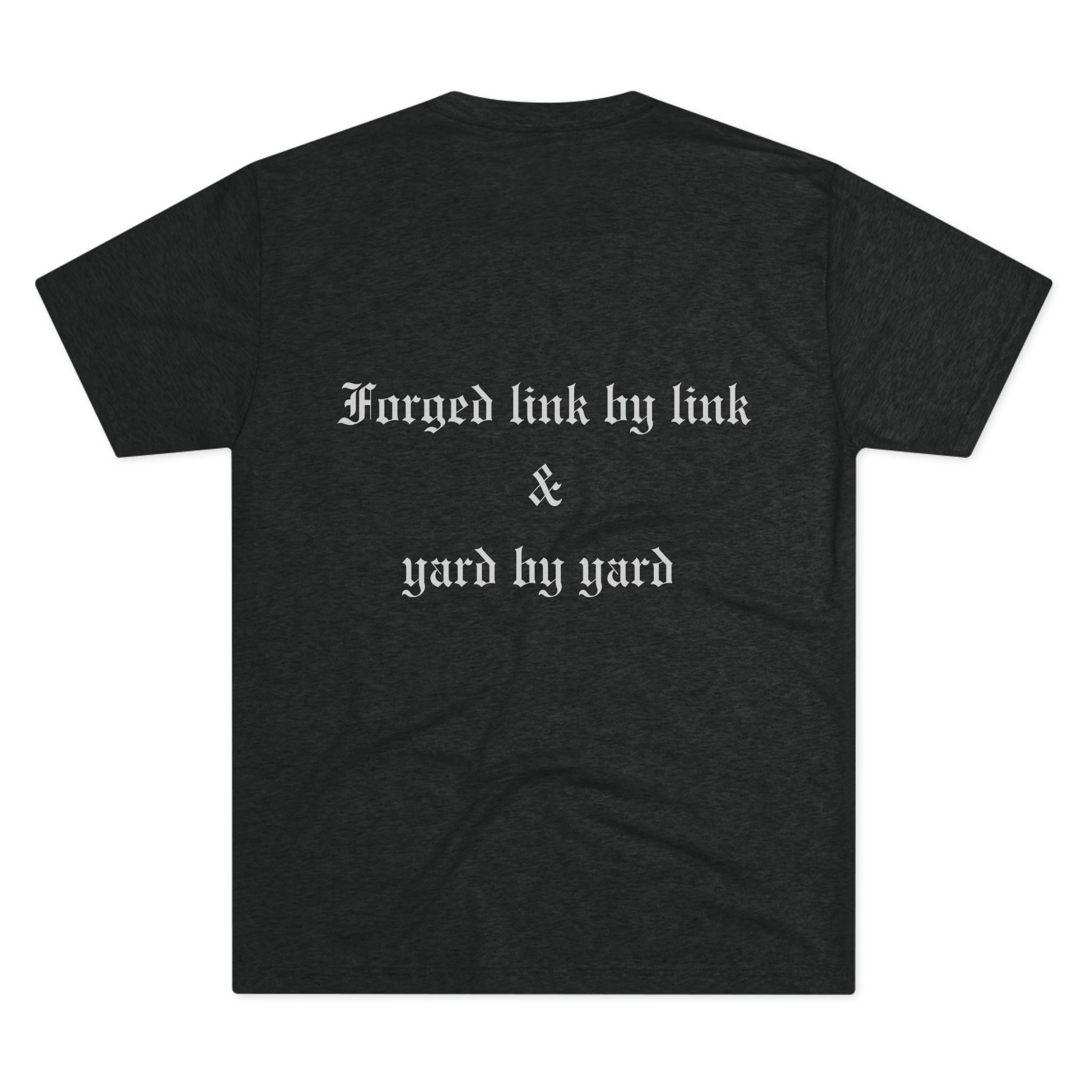 Christmas Scrooge Vintage Chain Frame Tee  Simple Stylish Minimal Charm Unisex Tri-Blend T-Shirt