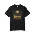 Detours After Dark Graphic T-Shirt — Vintage Moonlit Road Adventure Halloween Tee