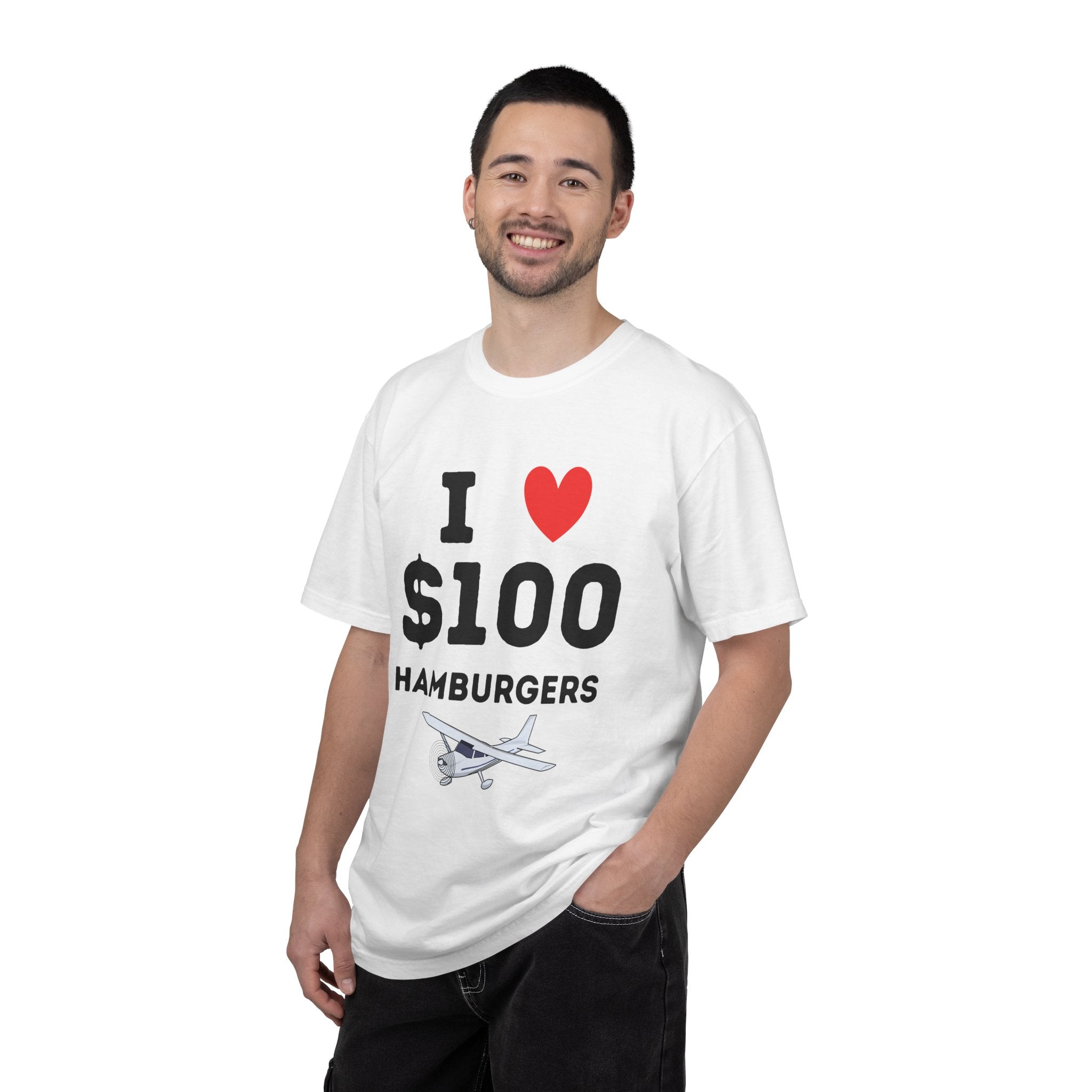 I Love $100 Hamburgers T-Shirt | Pilot Tee | Private Pilot Gear | Pilot Lunch Club