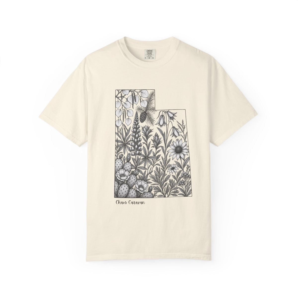 Utah Floral State T-Shirt — Wildflower Illustration