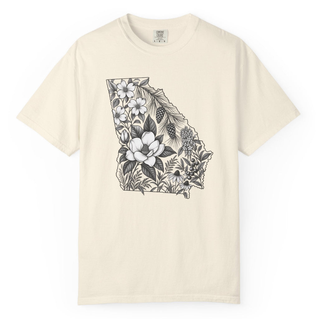 Georgia Floral State Outline T-Shirt
