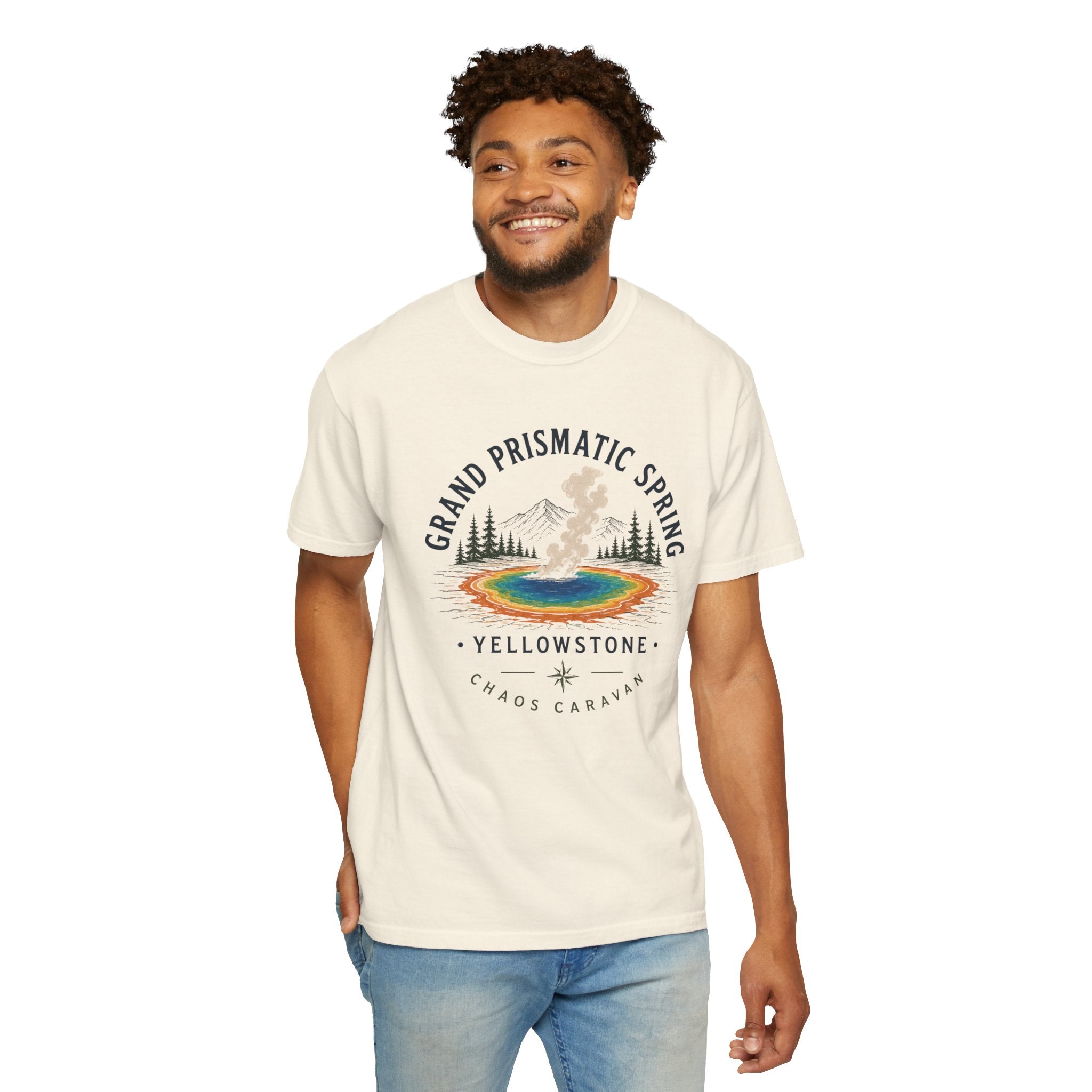 Yellowstone Grand Prismatic Spring T-Shirt — Vintage National Park Tee