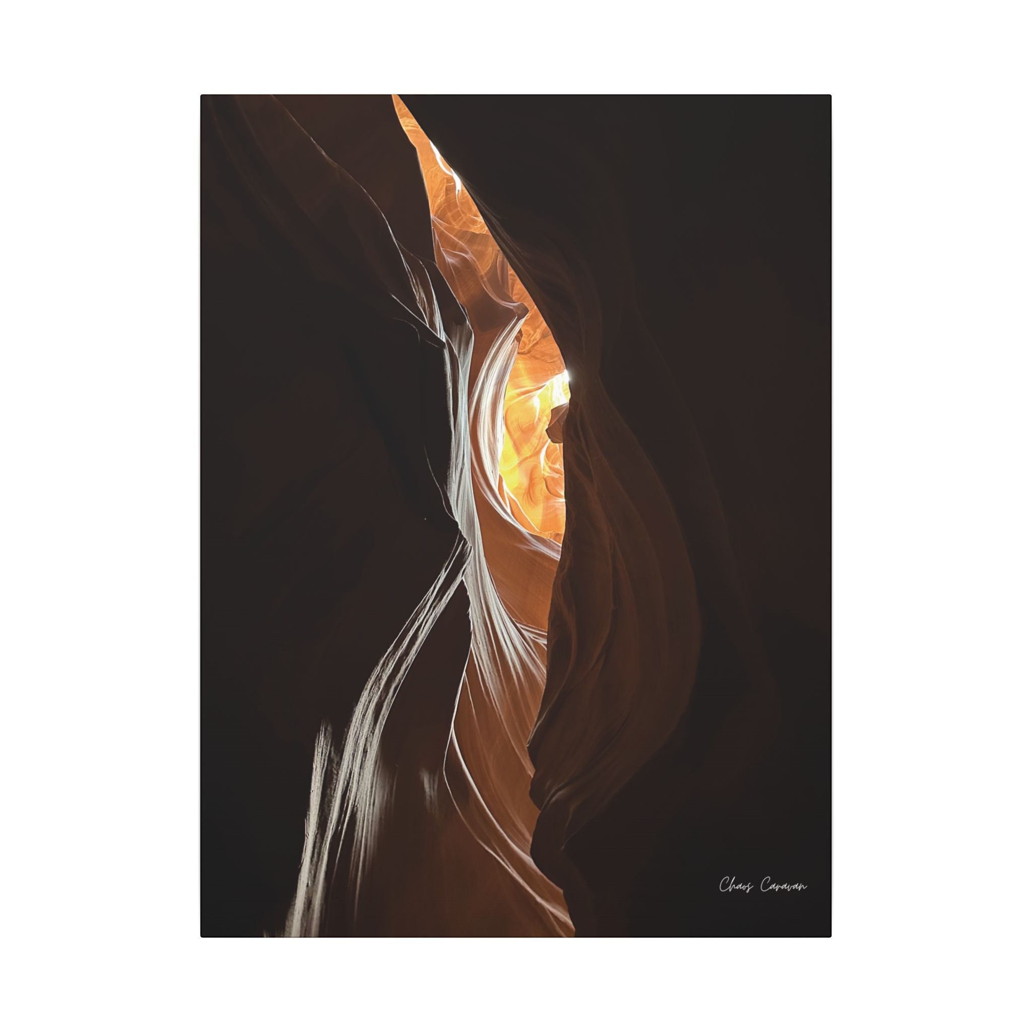 Antelope Canyon "Eye" Matte Canvas Print — Stretched Wall Art